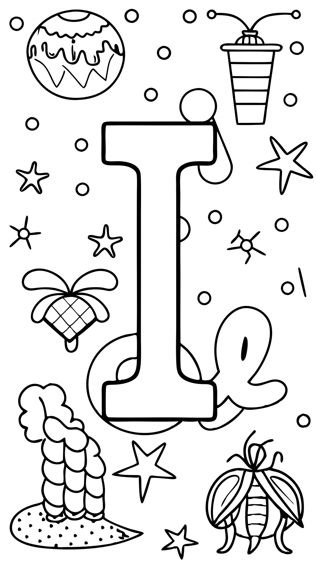 letter i coloring pages